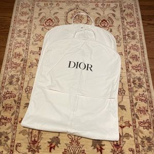 Dior White Canvas Long Gown Dress Garment Bag